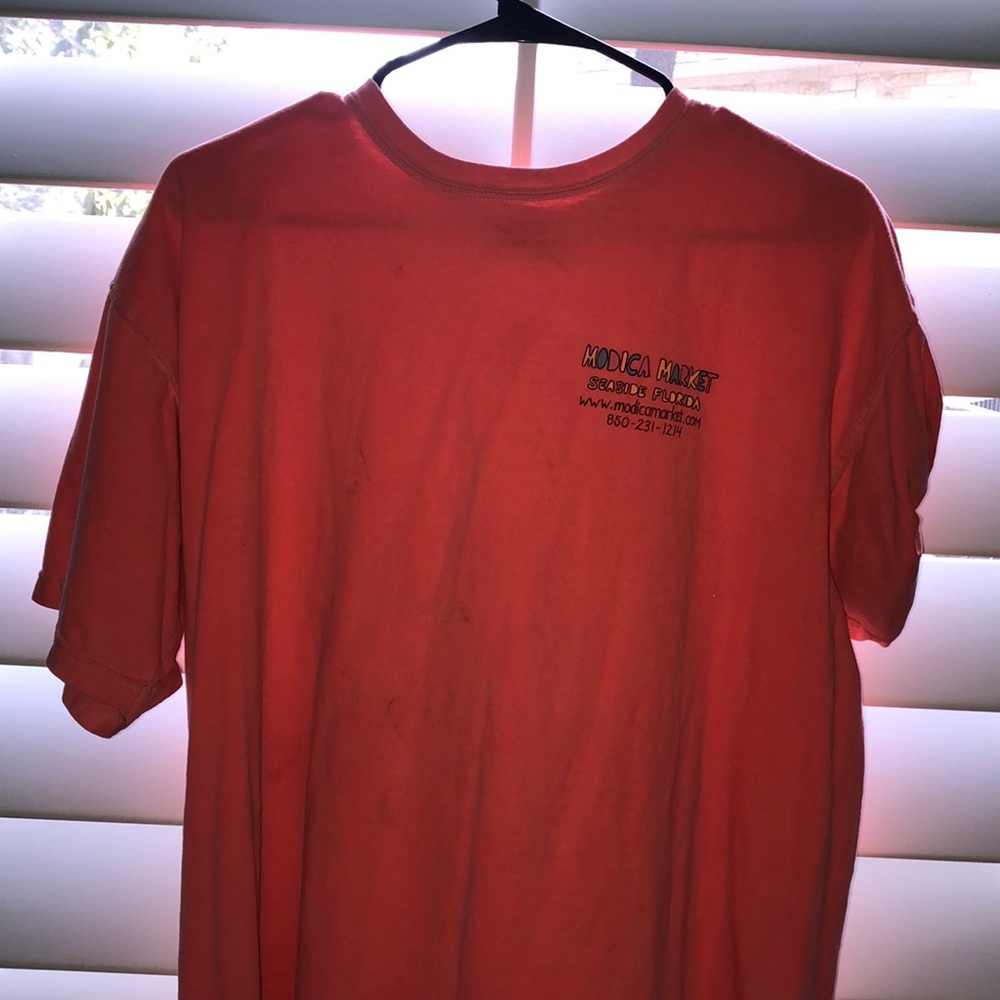orange cotton t-shirt